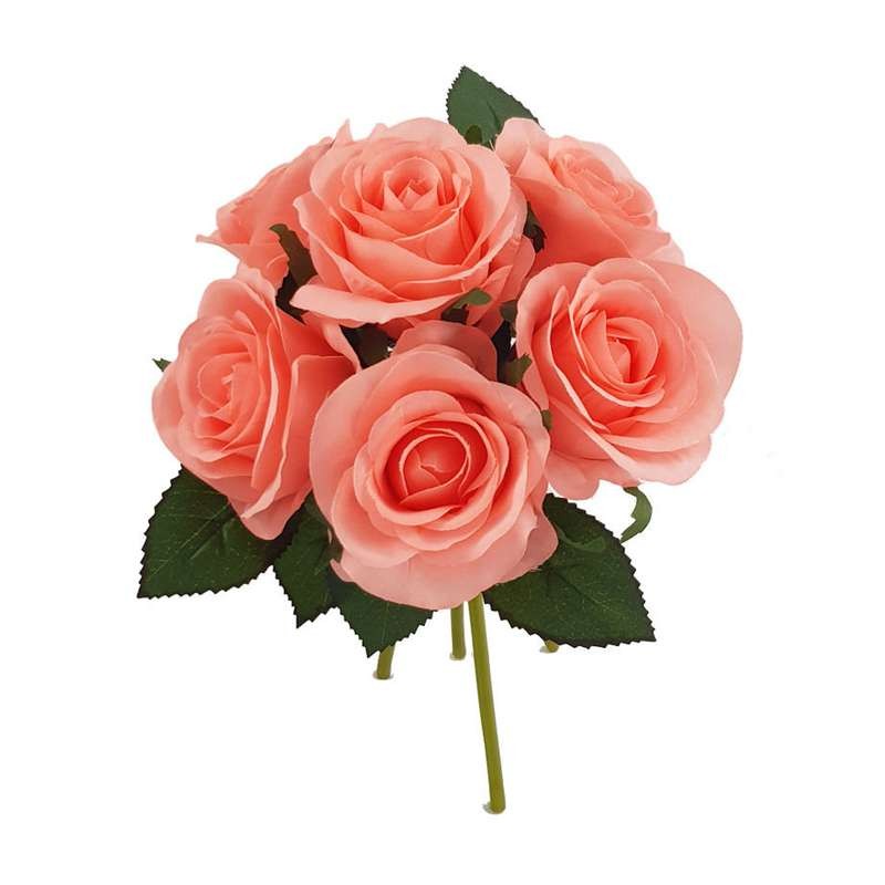 EQLEF Rose Artificiali Boquets Fiori Fiori Artificiali in plastica Fiori di Seta Finti Rose per Festa Nuziale Decorazione Domestica 4 mazzi Viola, Rosa Scuro, Rosa Chiaro, Rosso