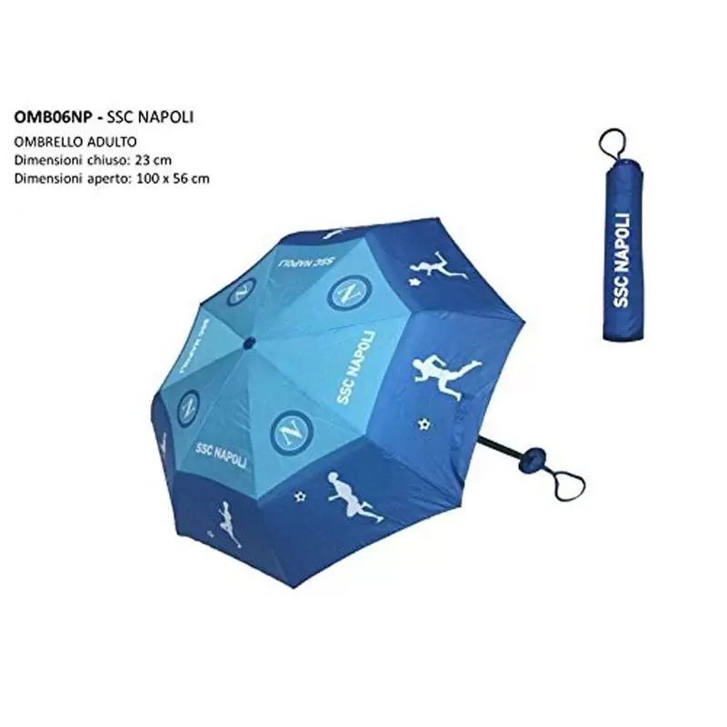 OMBRELLO BIANCO AZZURRO PIEGHEVOLE - TIFOSI DEL NAPOLI