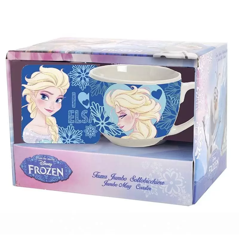 TAZZA FROZEN CON SOTTOBICCHIERE - CONFEZIONE REGALO