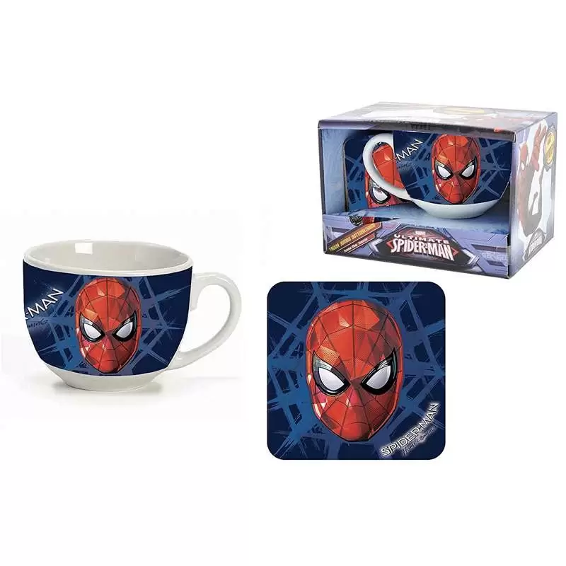 TAZZA SPIDERMAN CON SOTTOBICCHIERE - REGALO PER BAMBINI