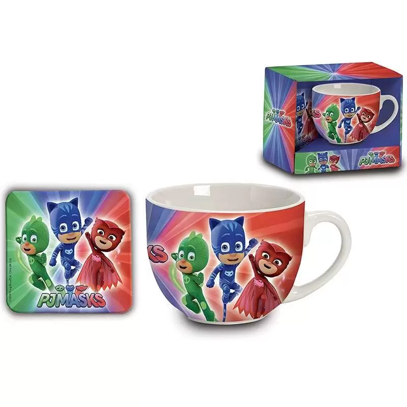 TAZZA SUPER PIGIAMINI CON SOTTOBICCHIERE - PJ MASK