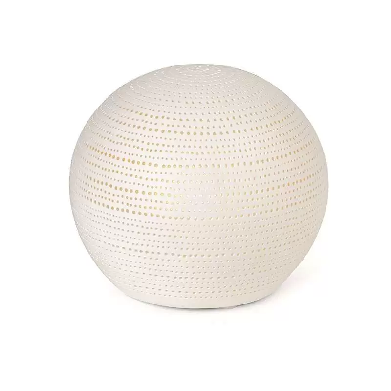 LAMPADA TONDA TRAFORATA IN PORCELLANA - ARREDAMENTO CHIC