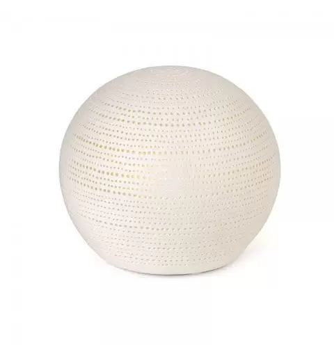 LAMPADA TONDA TRAFORATA IN PORCELLANA - ARREDAMENTO CHIC