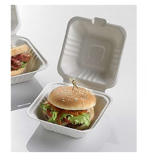 Vaschetta per hamburger - di forma quadrata 50 pz