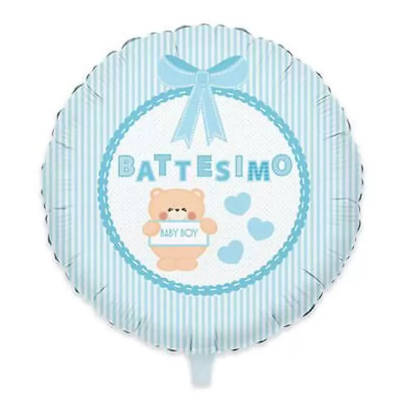 FOIL BATTESIMO CELESTE – CON ORSETTO E CUORICINI