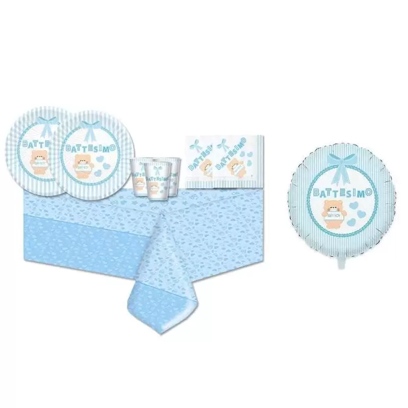 KIT N.10 BATTESIMO CULLA CELESTE - ACCESSORI PER LA TAVOLA
