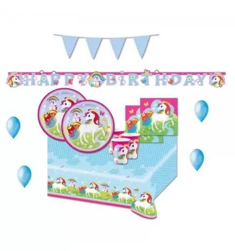KIT N.27 UNICORNO RAINBOW - ACCESSORI PER LA FESTA