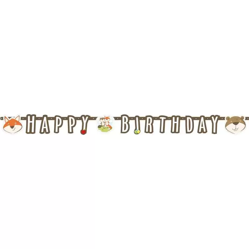 GHIRLANDA LA VOLPE E IL CASTORO - HAPPY BIRTHDAY