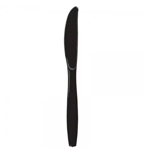 COLTELLI NERI DI PLASTICA - 24 PZ