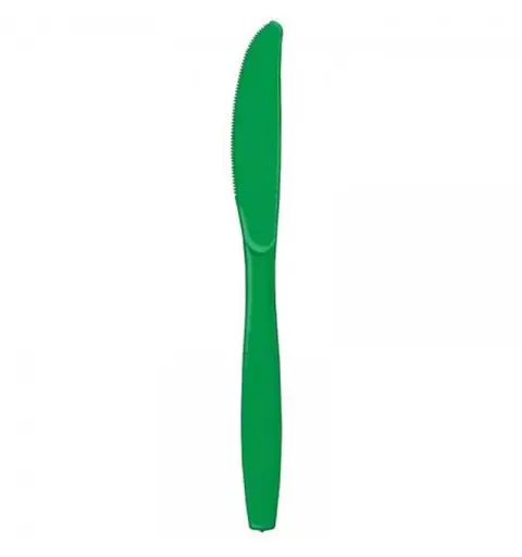 COLTELLI VERDI DI PLASTICA - 24 PZ