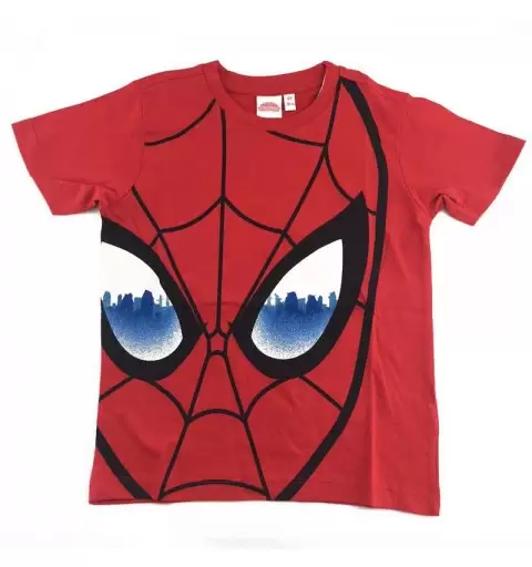 T-SHIRT SPIDERMAN ROSSA - MANICHE CORTE