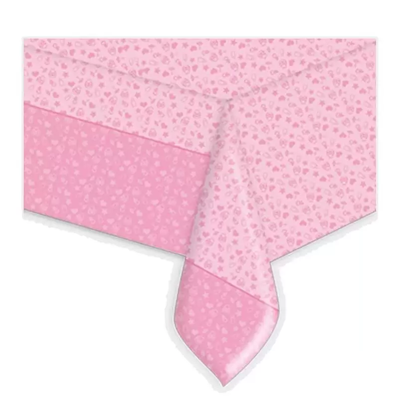 TOVAGLIA BATTESIMO FIOCCO ROSA