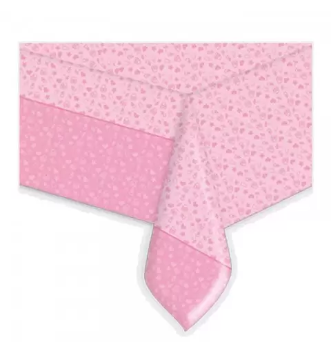 TOVAGLIA BATTESIMO FIOCCO ROSA