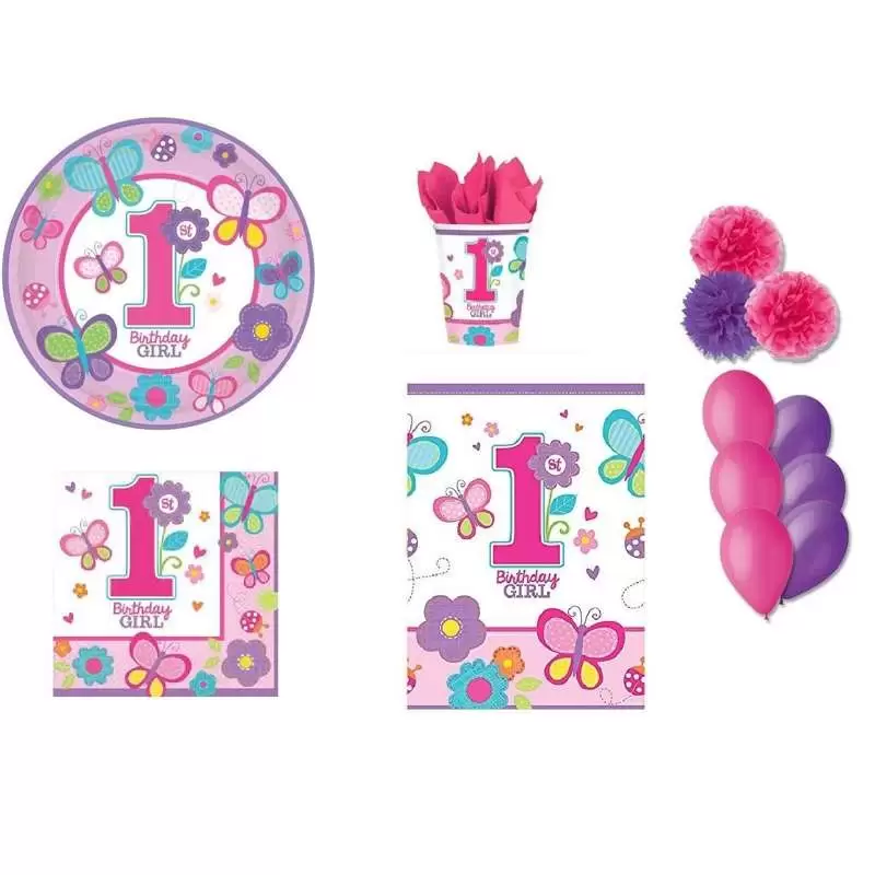 KIT N.49 BIRTHDAY GIRL 1 ANNO - ARTICOLI PER LA TAVOLA