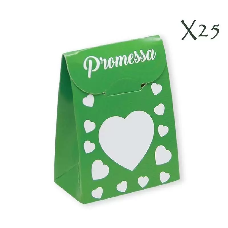 SCATOLINE PORTACONFETTI PROMESSA - 25 PZ