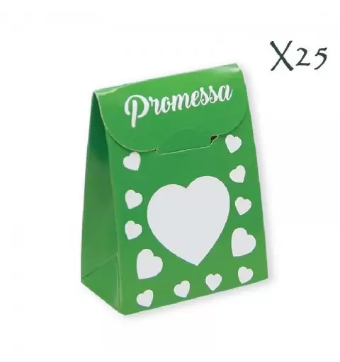 SCATOLINE PORTACONFETTI PROMESSA - 25 PZ