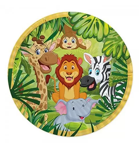 PIATTI ANIMALI DELLA GIUNGLA – 8 PZ