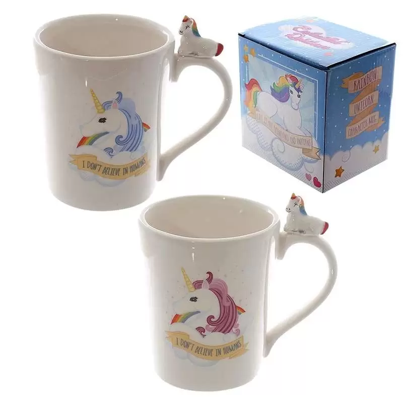 TAZZA UNICORNO IN CERAMICA - CON PICCOLO UNICORNO SUL MANICO
