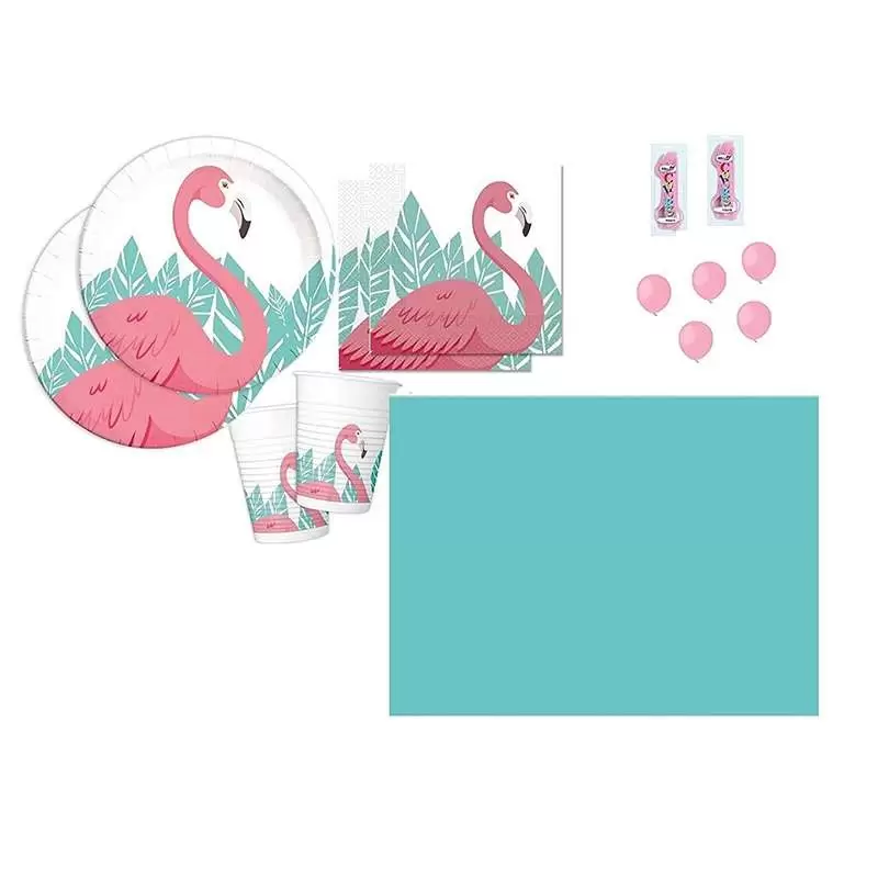 KIT N.6 FENICOTTERO ROSA - COORDINATO TAVOLA