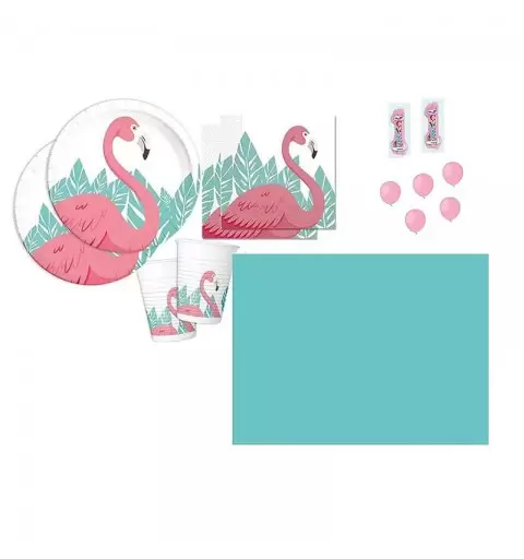 KIT N.6 FENICOTTERO ROSA - COORDINATO TAVOLA