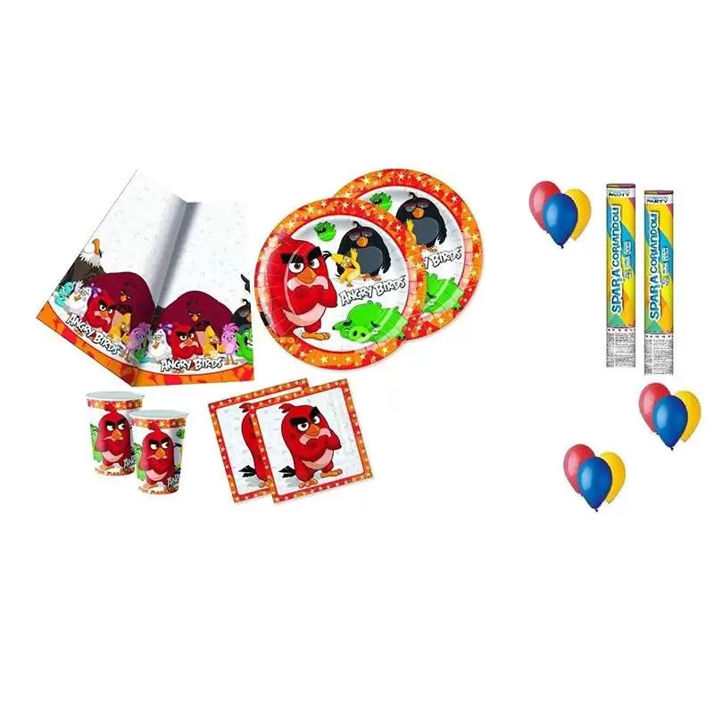 KIT N.30 ANGRY BIRDS NEW - CON SPARACORIANDOLI COLORATI