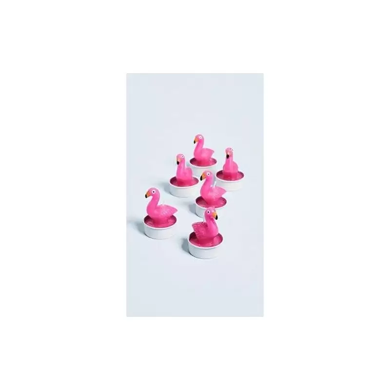 CANDELE A FORMA DI FENICOTTERO ROSA - TEA LIGHT