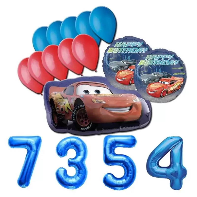 BOUQUET DI PALLONCINI CARS SAETTA MC QUEEN KIT N 4
