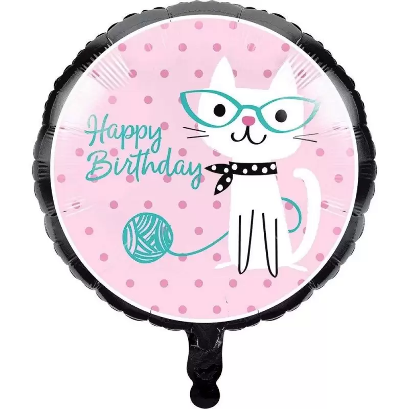 PALLONCINO FOIL TONDO GATTI PURRECT PARTY