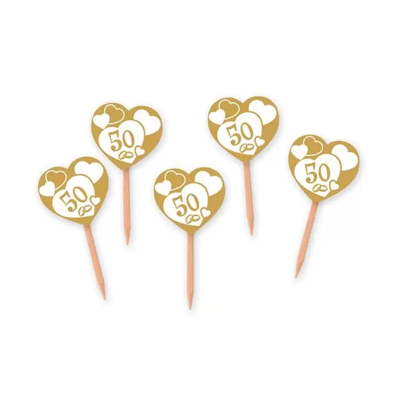 STUZZICADENTI 50 ANNI DI MATRIMONIO - 75 PZ