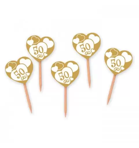 STUZZICADENTI 50 ANNI DI MATRIMONIO - 75 PZ