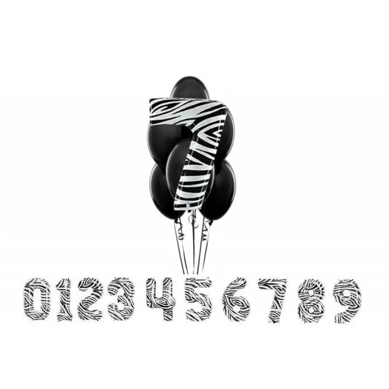 COMPOSIZIONE SUPERSHAPE CON NUMERO FOIL ZEBRATO