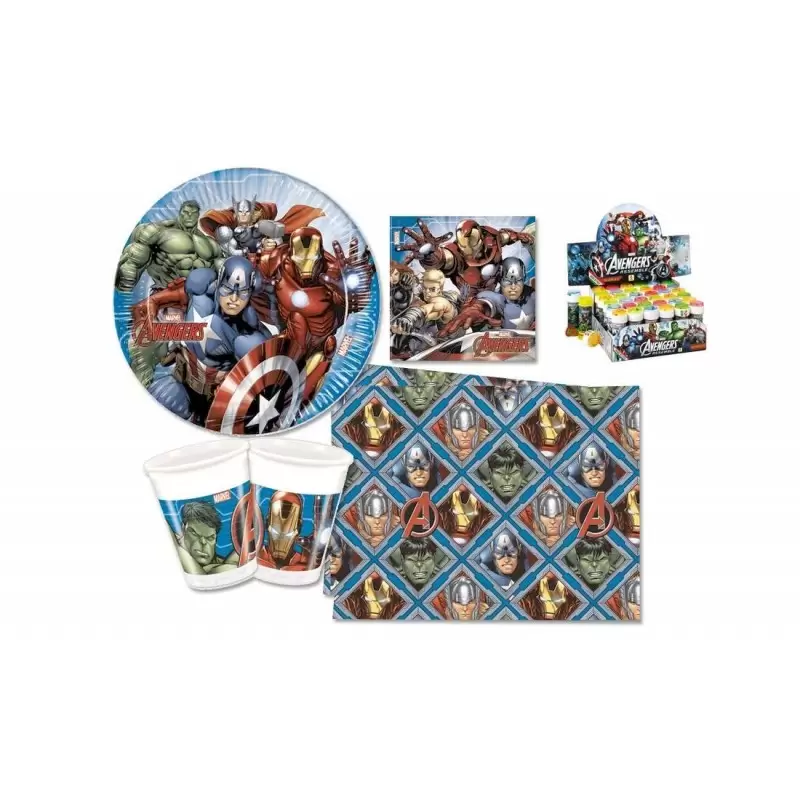  COMPLEANNO AVENGERS POWER + BOLLE DI SAPONE KIT N5