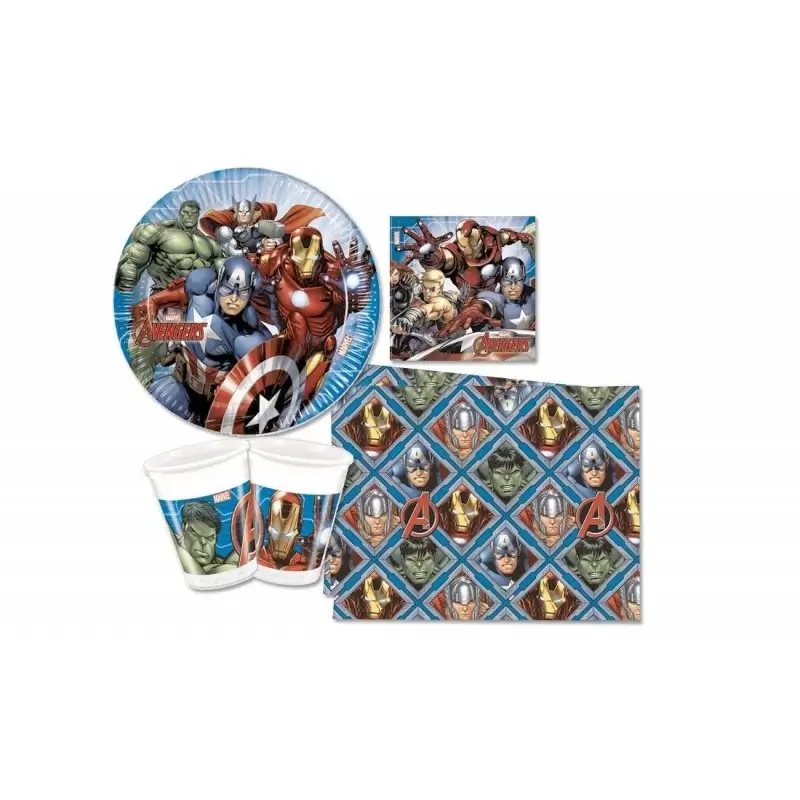KIT N3 121 PZ COMPLEANNO AVENGERS ASSEMBLE MARVEL