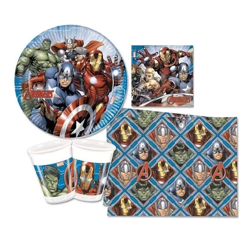 KIT N.16 AVENGERS ASSEMBLE - SET TAVOLA PER FESTE