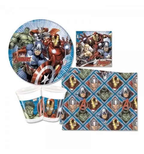 KIT N.16 AVENGERS ASSEMBLE - SET TAVOLA PER FESTE