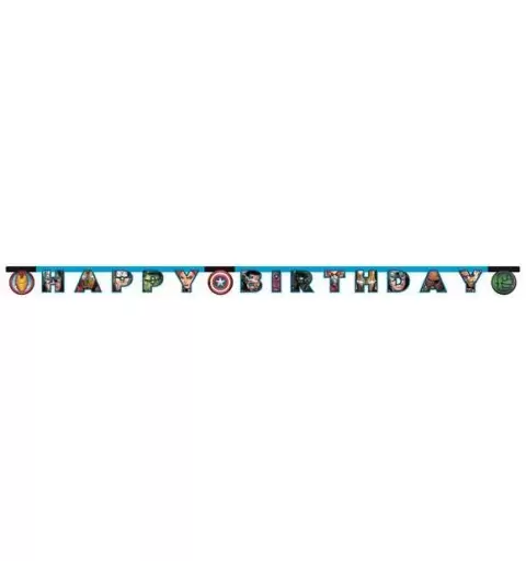 GHIRLANDA FESTONE HAPPY BIRTHDAY AVENGERS ASSEMBLE
