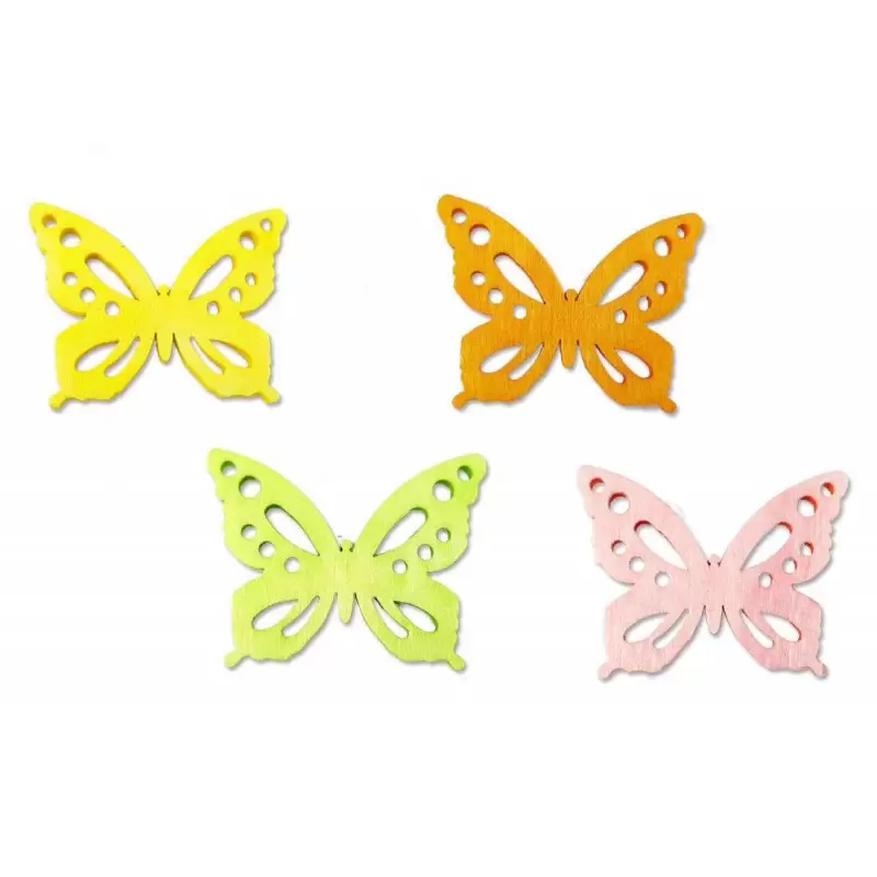 FARFALLE E FIORI DI LEGNO - DECORAZIONI PER BOMBONIERA