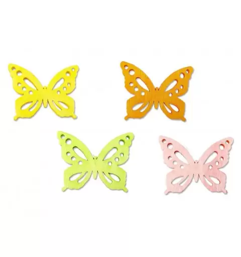 FARFALLE E FIORI DI LEGNO - DECORAZIONI PER BOMBONIERA