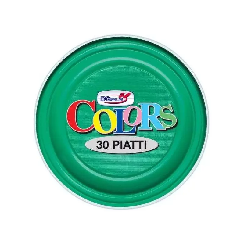 PIATTI VERDE SCURO - 30 PZ MONOCOLORE