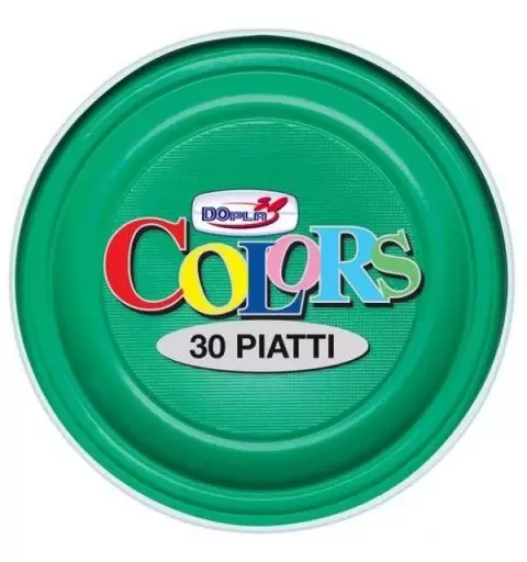PIATTI VERDE SCURO - 30 PZ MONOCOLORE