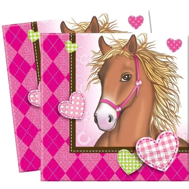 KIT N.49 CAVALLI CUORE - SET TAVOLA PER FESTE