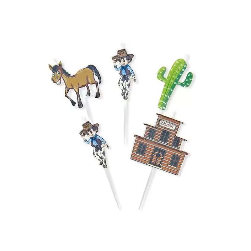 CANDELINE COWBOY - DECORAZIONE PER TORTA FAR WEST