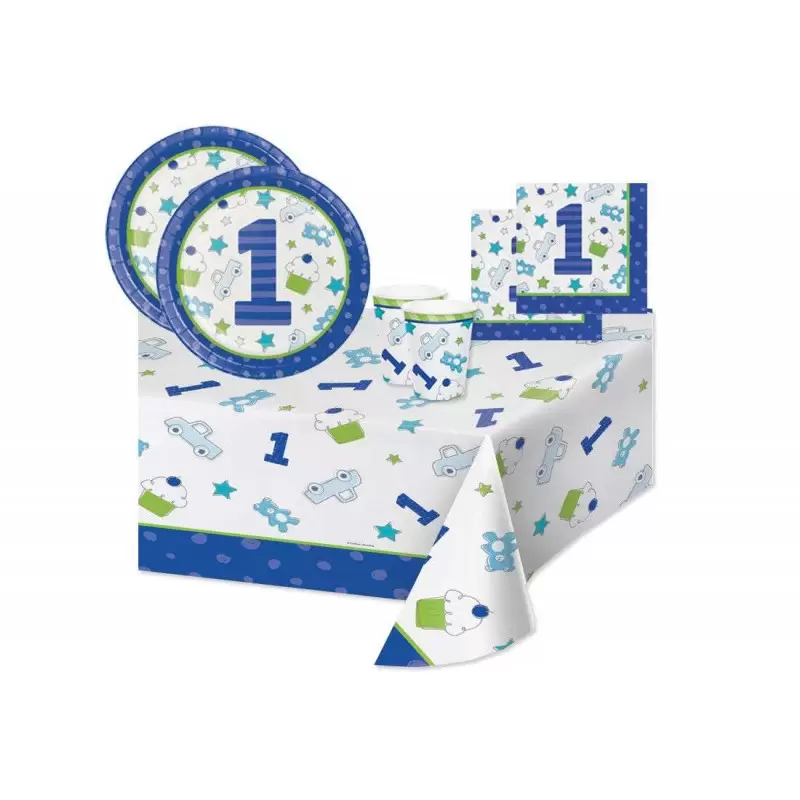 KIT N.3 PRIMO COMPLEANNO DOODLE CELESTE