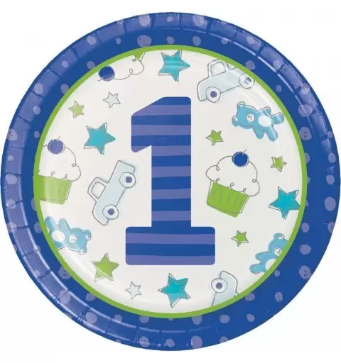 KIT N.3 PRIMO COMPLEANNO DOODLE CELESTE