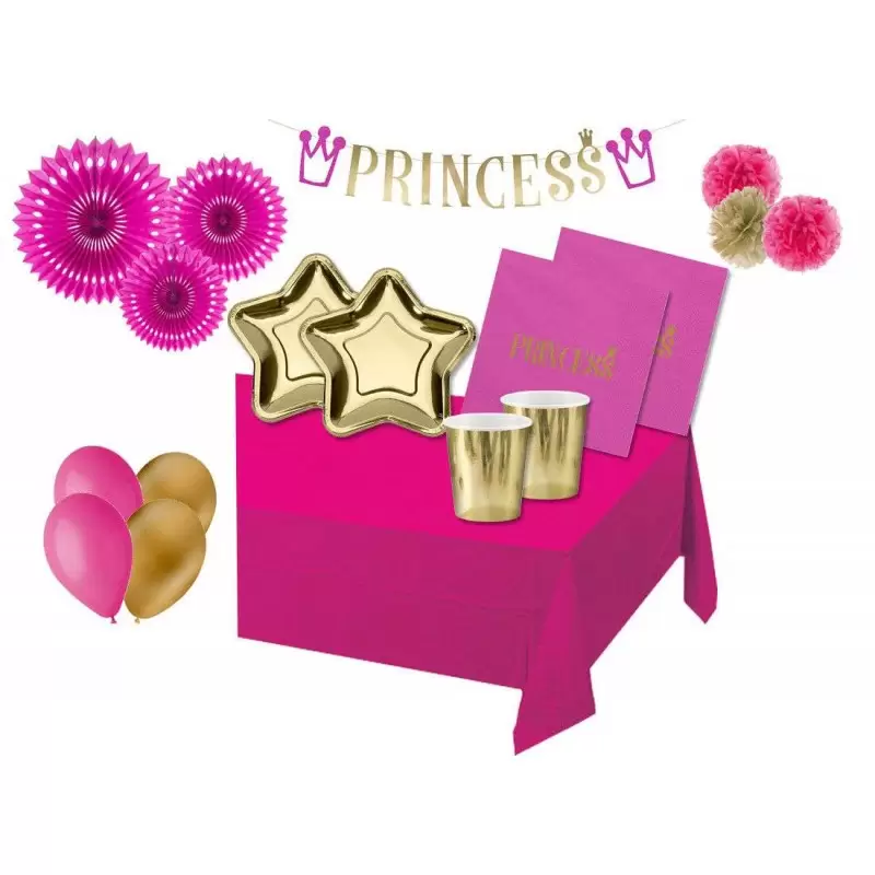 KIT N.46 PRINCESS STAR - ADDOBBI PER IL COMPLEANNO