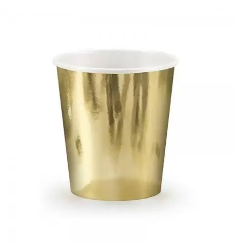 BICCHIERI PRINCESS STAR - ORO 6 PZ