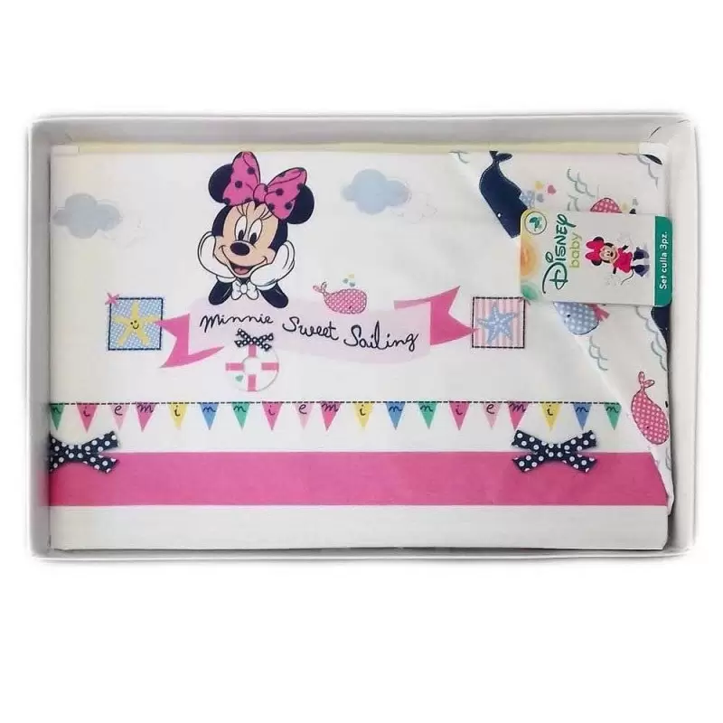 SET LENZUOLINO PER LETTINO O CULLETTA - MINNIE E TOPOLINO