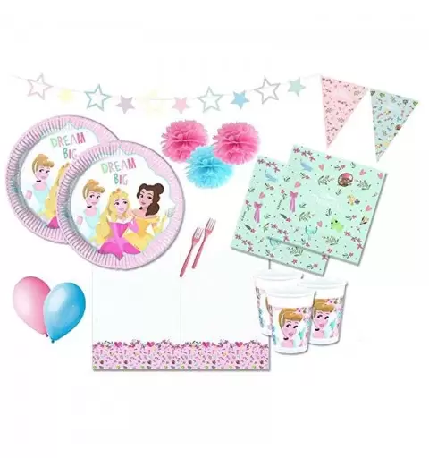 KIT N.54 PRINCIPESSE DISNEY DARE TO DREAM – CON FORCHETTE E PALLONCINI