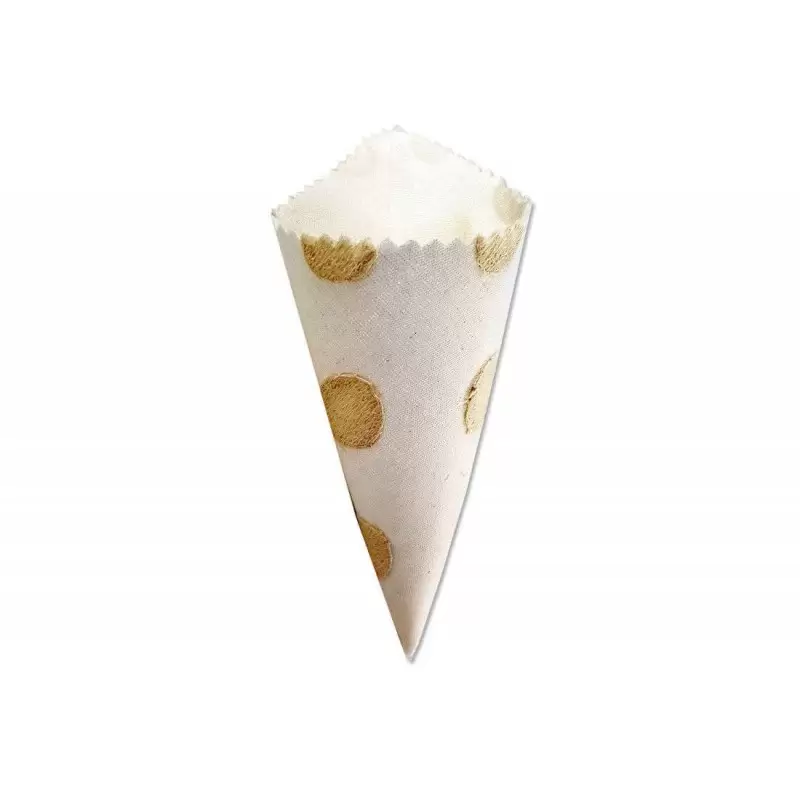 CONI PORTARISO BEIGE A POIS – 12 PZ