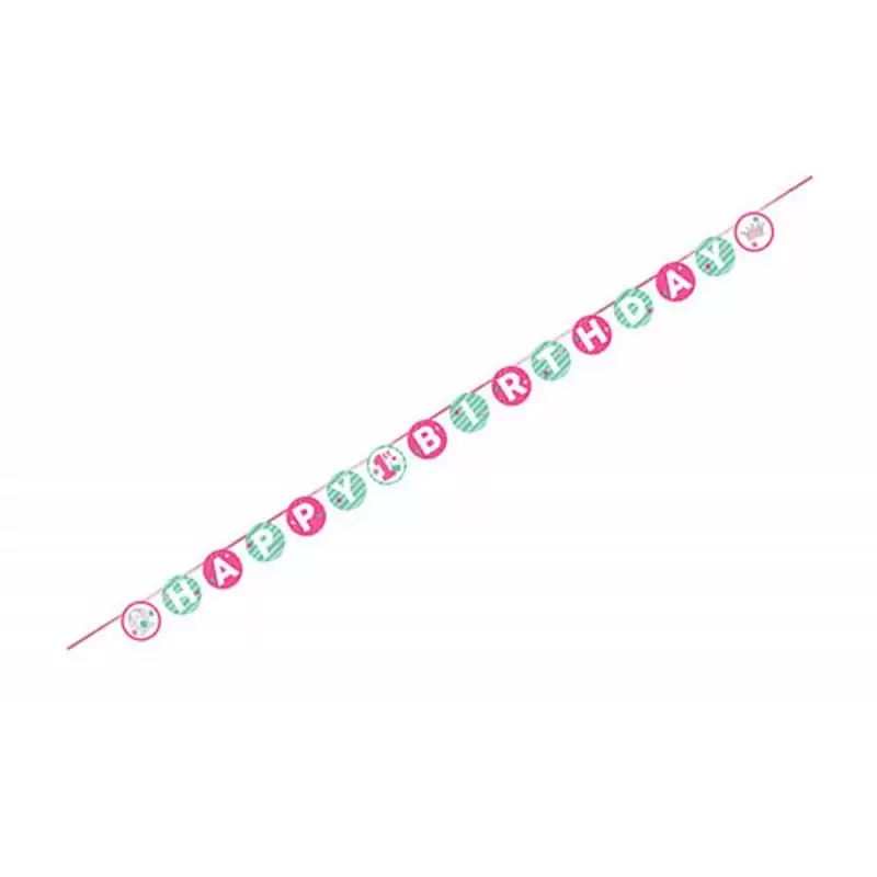 GHIRLANDA 1 ANNO DOODLE ROSA